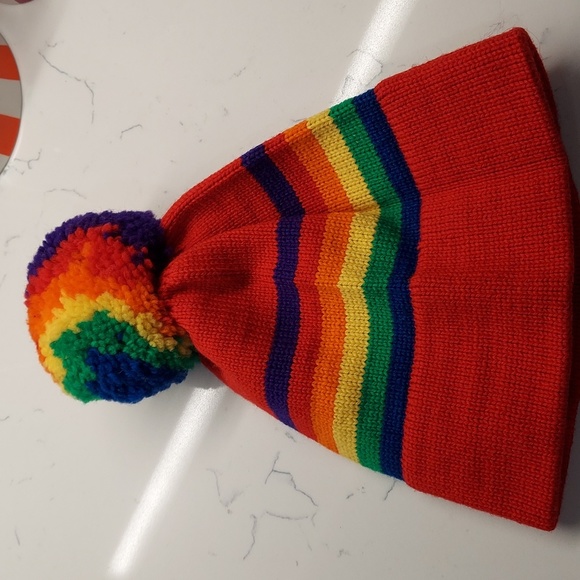 Vintage Accessories - Vintage Rainbow Beanie